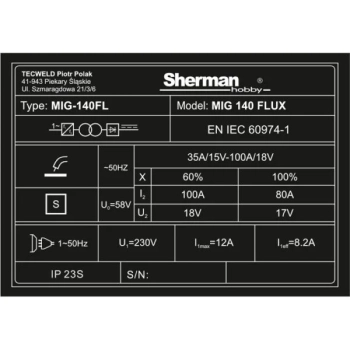 Sherman MIG 140 FLUX